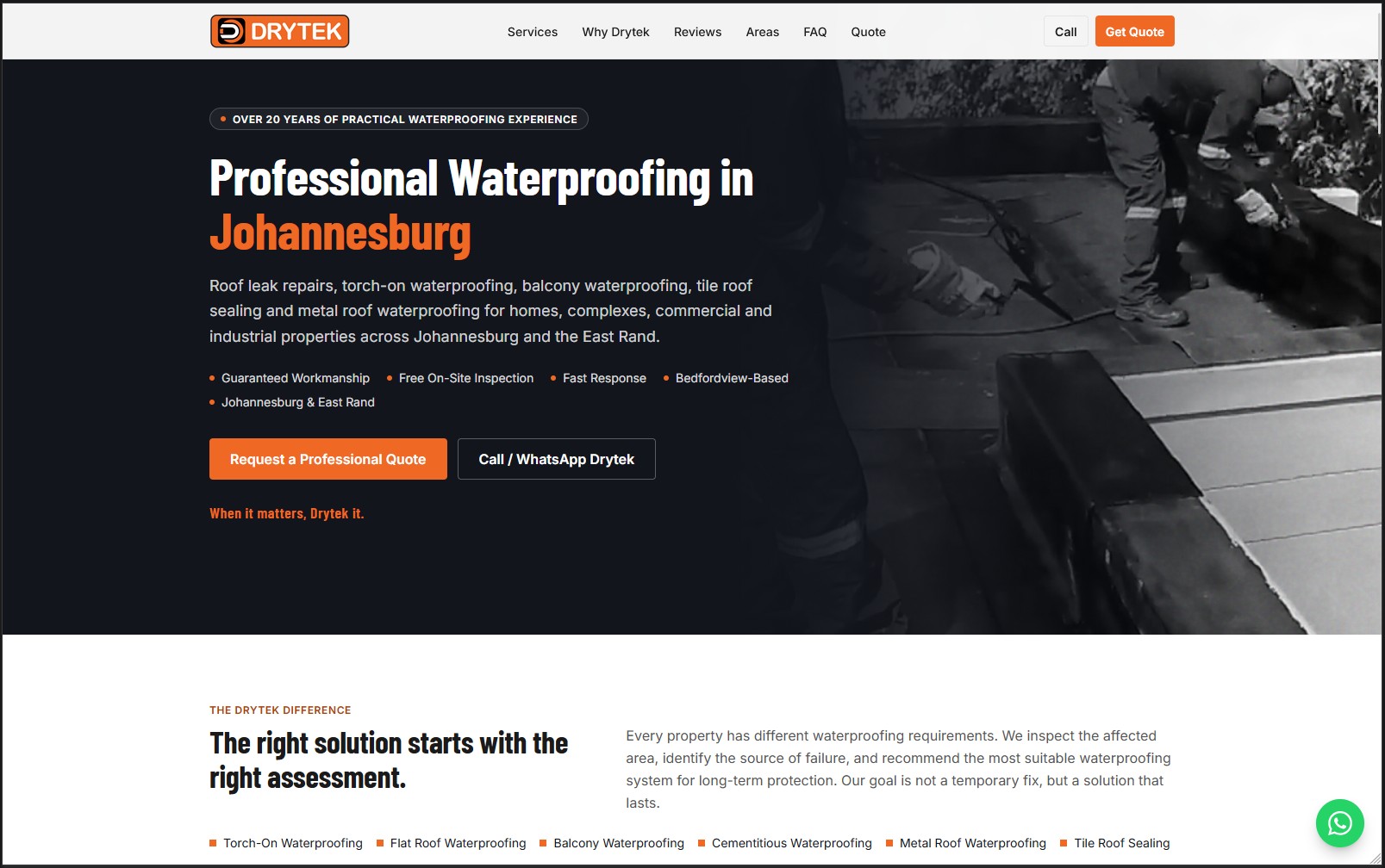 Drytek Waterproofing — Waterproofing SmartSite