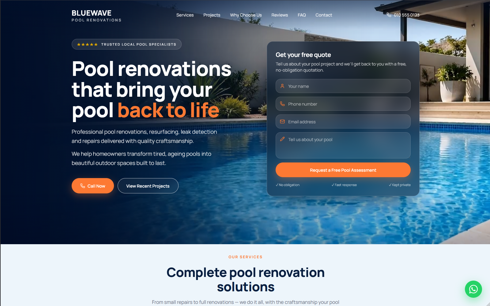 BlueWave Pool Renovations — Pool Renovations SmartSite